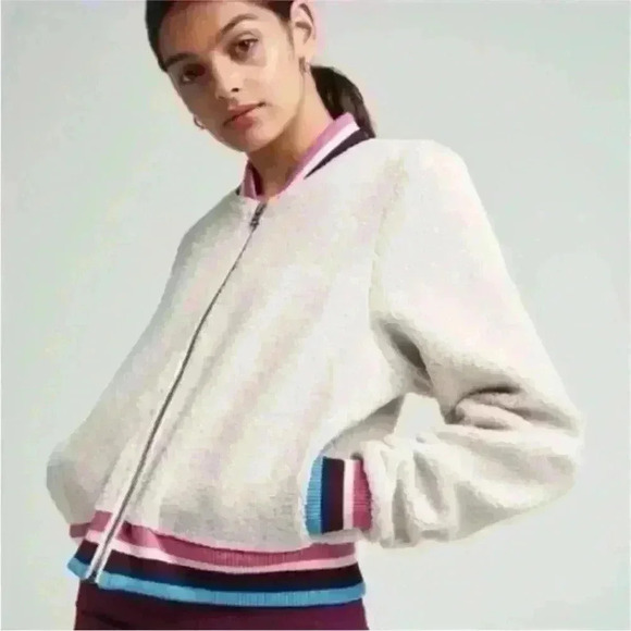 Spiritual Gangster " Trust The Universe" Sherpa
Bomber Jacket Women's Small NWOT - Picture 1 of 13